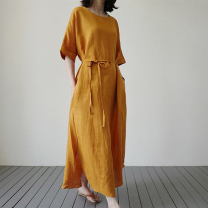 Vintage Linen Women Long Dresses