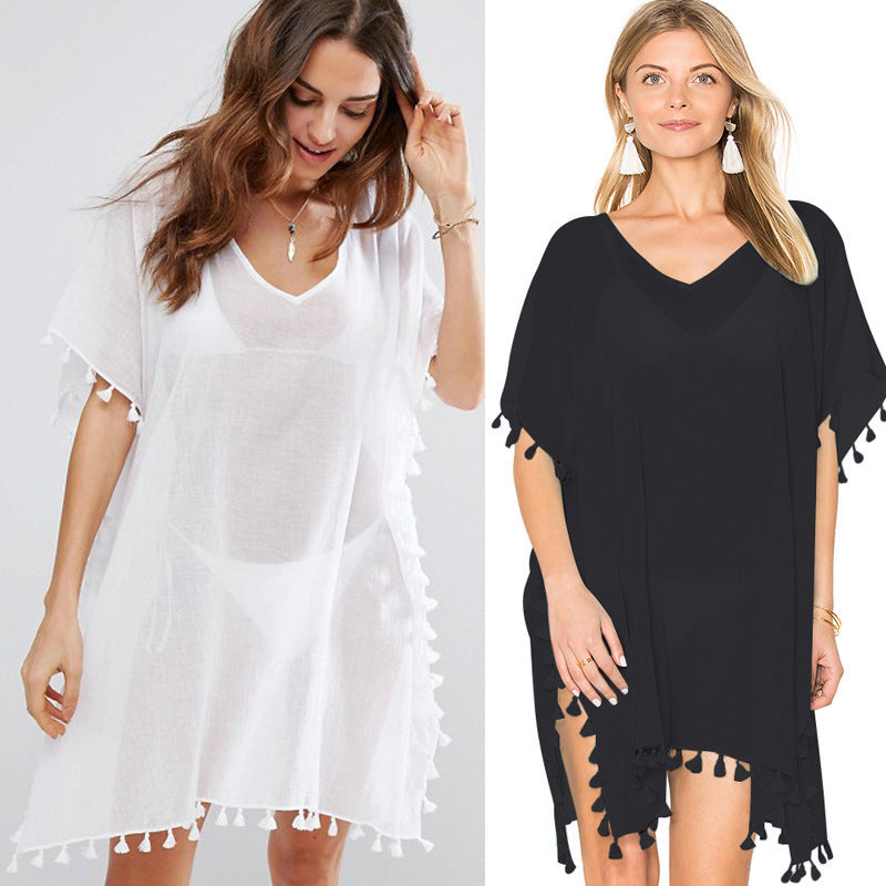 Sexy Chiffon Tassels Beach Bikini Cover Ups