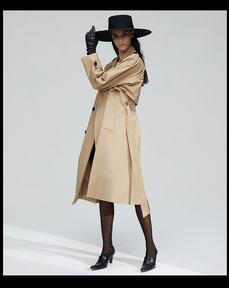 Elegant Fall Women Windbreak Long Overcoats