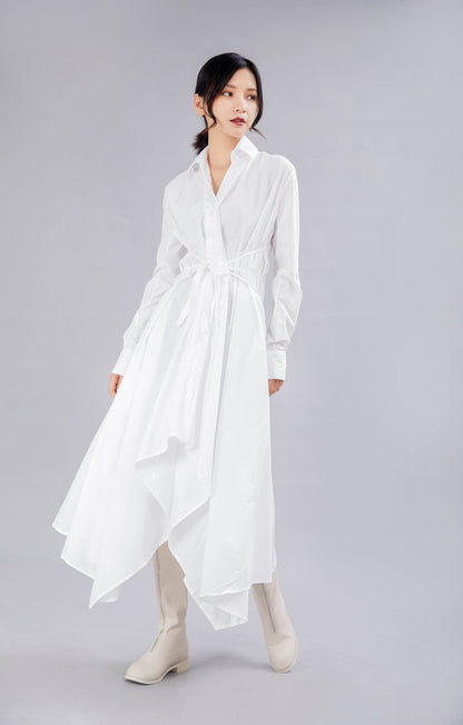 Women Long Sleeves Fall Fairy Shirt Dresses