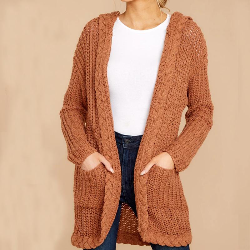 Women Casual Knitting Cardigan Sweaters-STYLEGOING