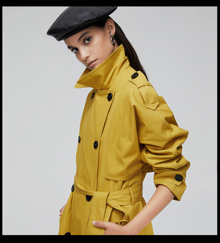 Elegant Fall Women Windbreak Long Overcoats