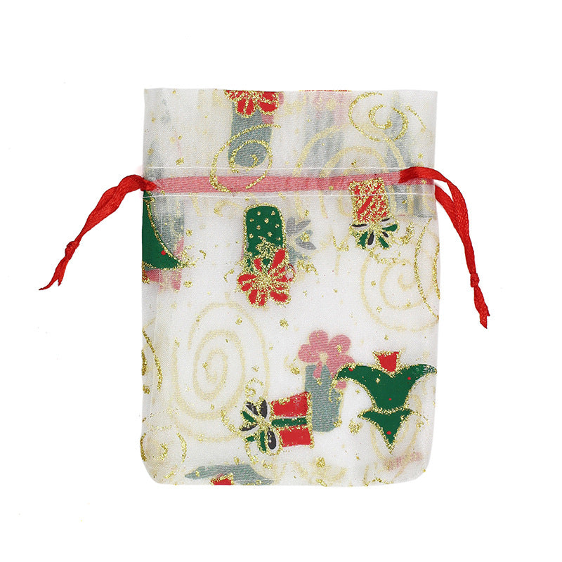 Merry Christmas Snowflake Elk Design Stroage Bags 50pcs/Set