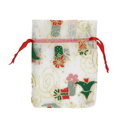 Merry Christmas Snowflake Elk Design Stroage Bags 50pcs/Set
