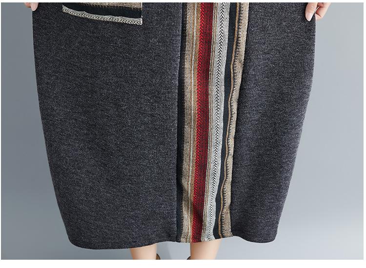 Women Plus Size High Neck Long Dresses-STYLEGOING