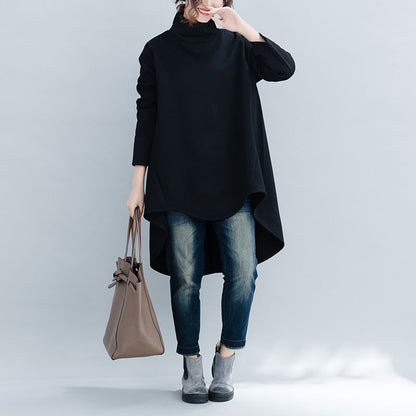 Casual Turtleneck Women Plus Sizes Hoodies