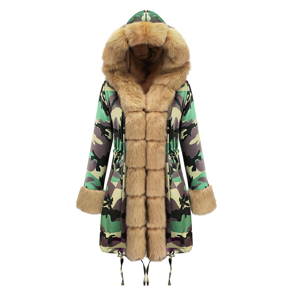 Women Fleece Lined Warm Winter Long Overcoat-STYLEGOING