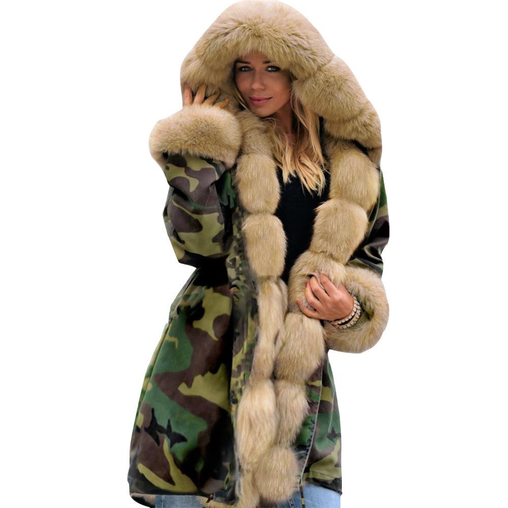 Women Fleece Lined Warm Winter Long Overcoat-STYLEGOING