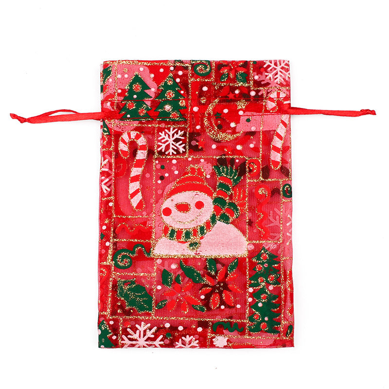 Merry Christmas Snowflake Elk Design Stroage Bags 50pcs/Set