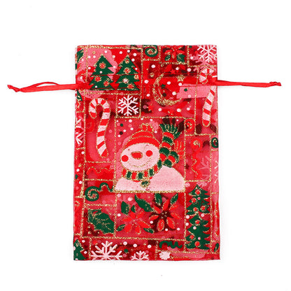 Merry Christmas Snowflake Elk Design Stroage Bags 50pcs/Set