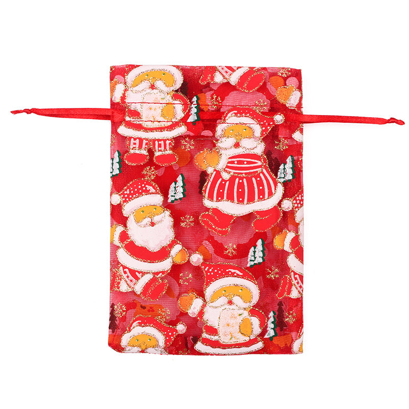 Merry Christmas Snowflake Elk Design Stroage Bags 50pcs/Set