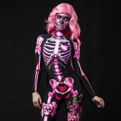 Holloween Horrible Skeleton Jumpsuit for Adult&kids-STYLEGOING