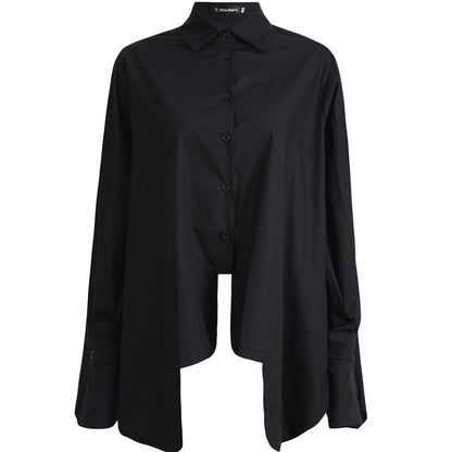 Casual Irregular Women Long Sleeves Shirts
