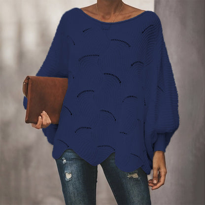 Leisure One Shoulder Plus Sizes Women Knitted Sweaters