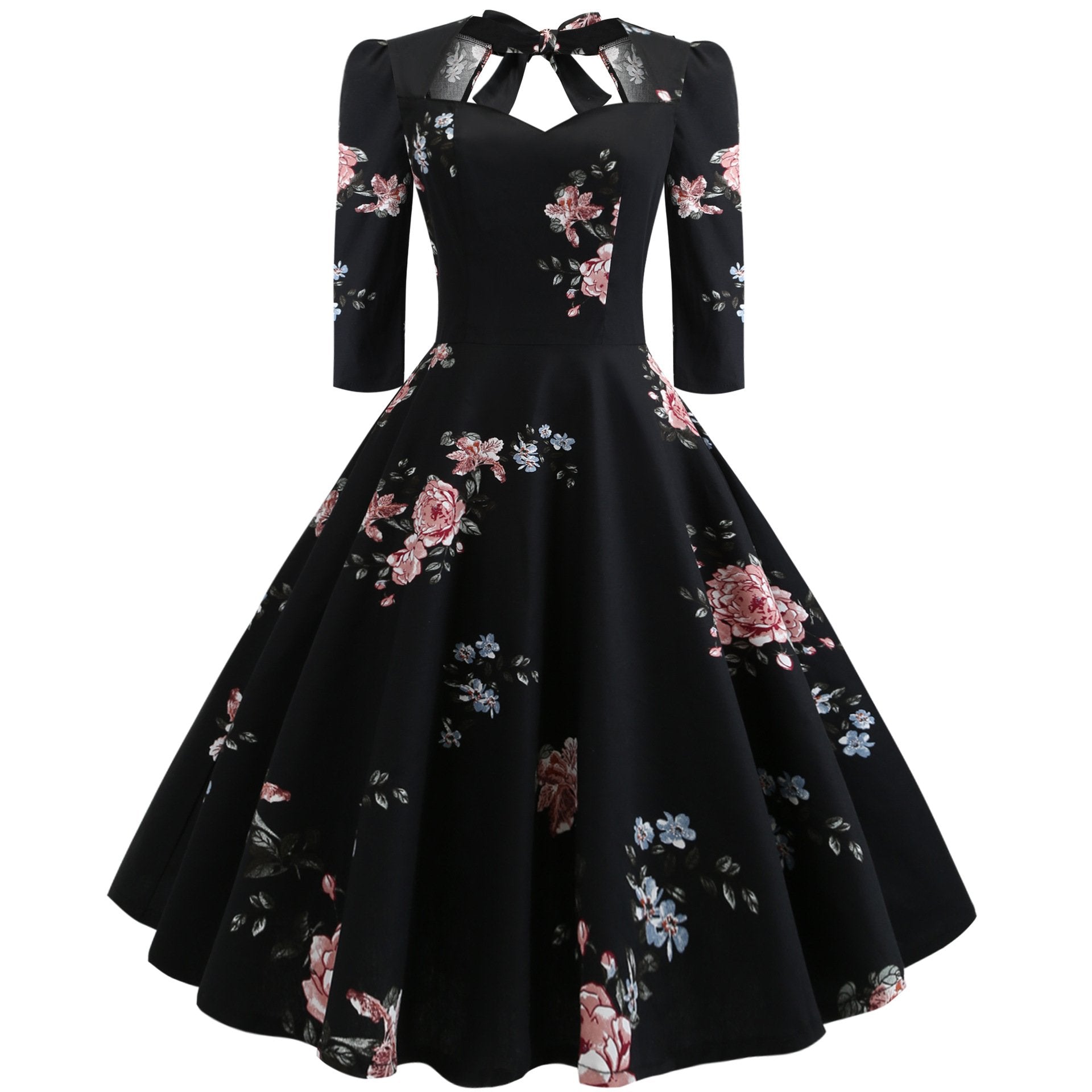 Vintage Bowknot Slim Waist Ball Dresses-STYLEGOING