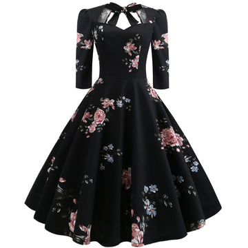 Vintage Bowknot Slim Waist Ball Dresses-STYLEGOING
