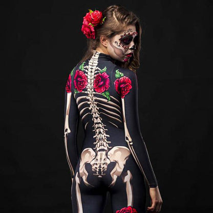 Horrible Holloween Skeleton Costume Jumpsuit for Adult&kids-STYLEGOING