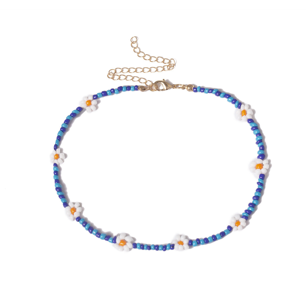 Handmade Colorful Beads String Daisy Design Necklaces for Women
