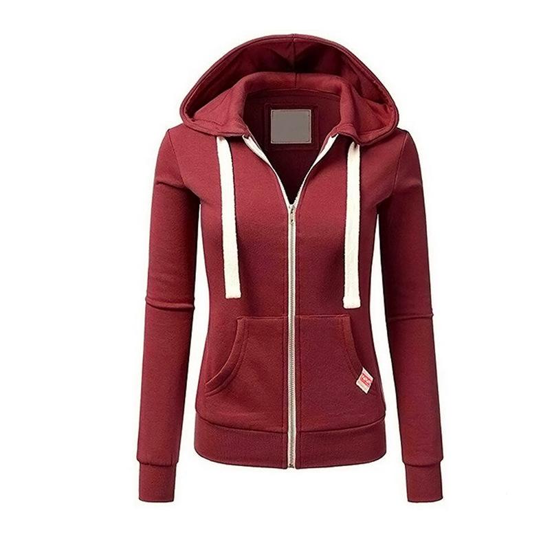 Casual Zipper Long Sleeves Cardigan Hoodies-STYLEGOING