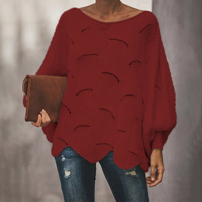 Leisure One Shoulder Plus Sizes Women Knitted Sweaters