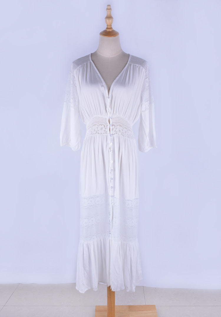 Sexy Cotton Summer Holiday Kimono Cover Up Dresses
