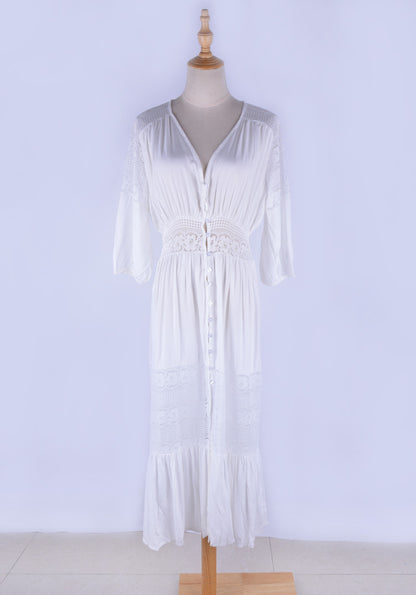 Sexy Cotton Summer Holiday Kimono Cover Up Dresses