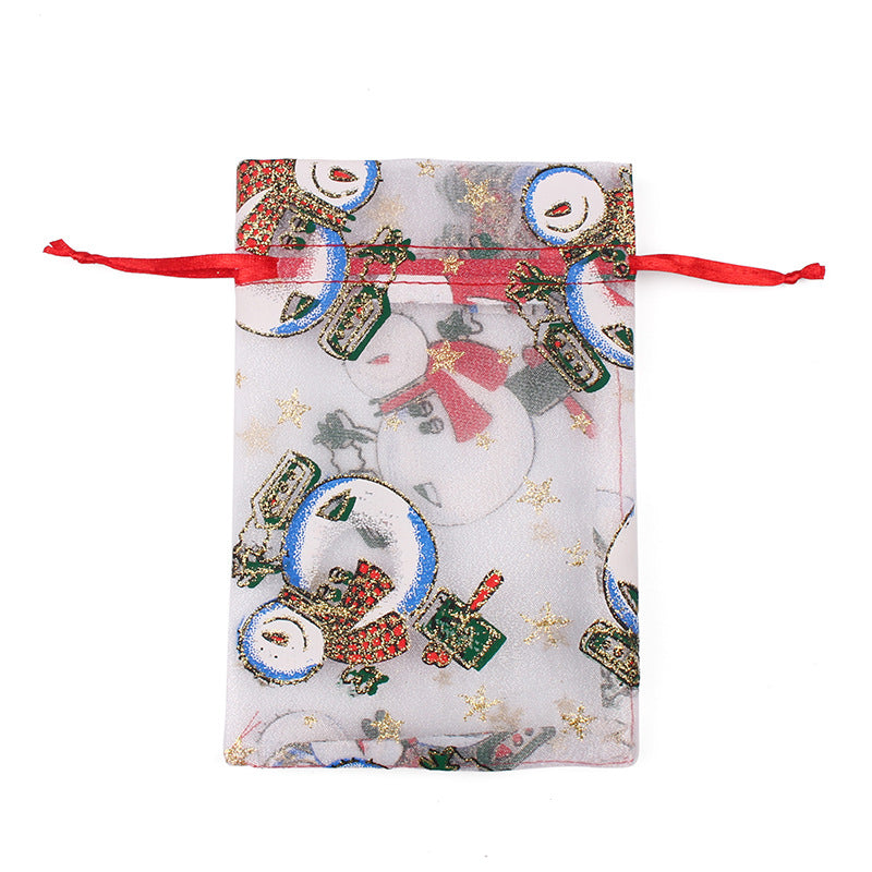 Merry Christmas Snowflake Elk Design Stroage Bags 50pcs/Set