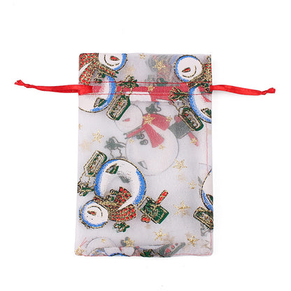 Merry Christmas Snowflake Elk Design Stroage Bags 50pcs/Set