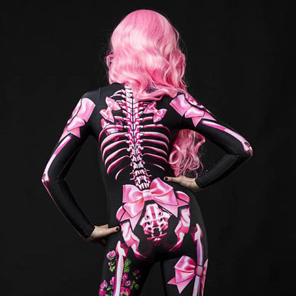 Holloween Horrible Skeleton Jumpsuit for Adult&kids-STYLEGOING
