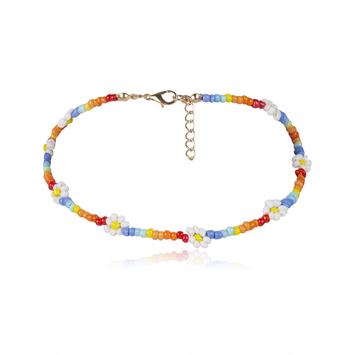 Handmade Colorful Beads String Daisy Design Necklaces for Women