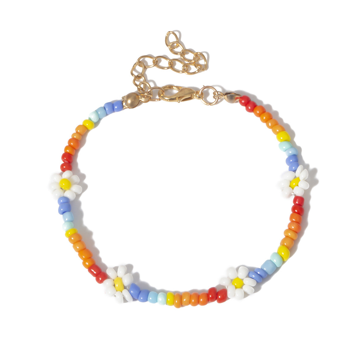 Handmade Colorful Beads String Daisy Design Necklaces for Women