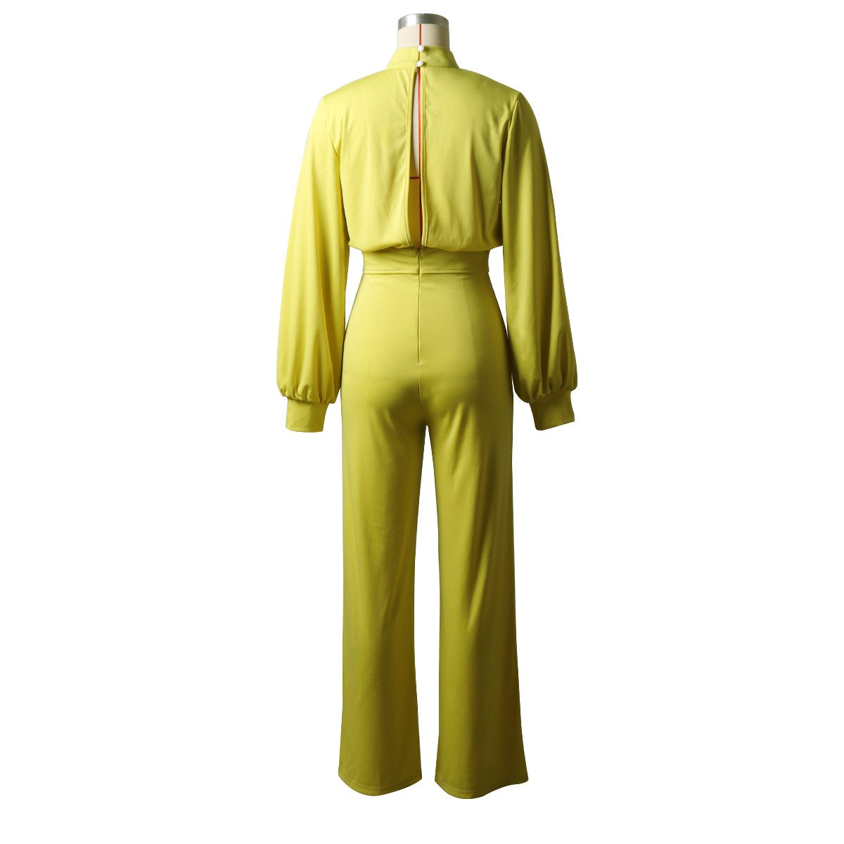 Women High Neck Backless Leisure Fall Jumsuits-STYLEGOING