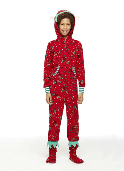 Christmas Parent-Child Hoodies Jumpsuits Pajamas