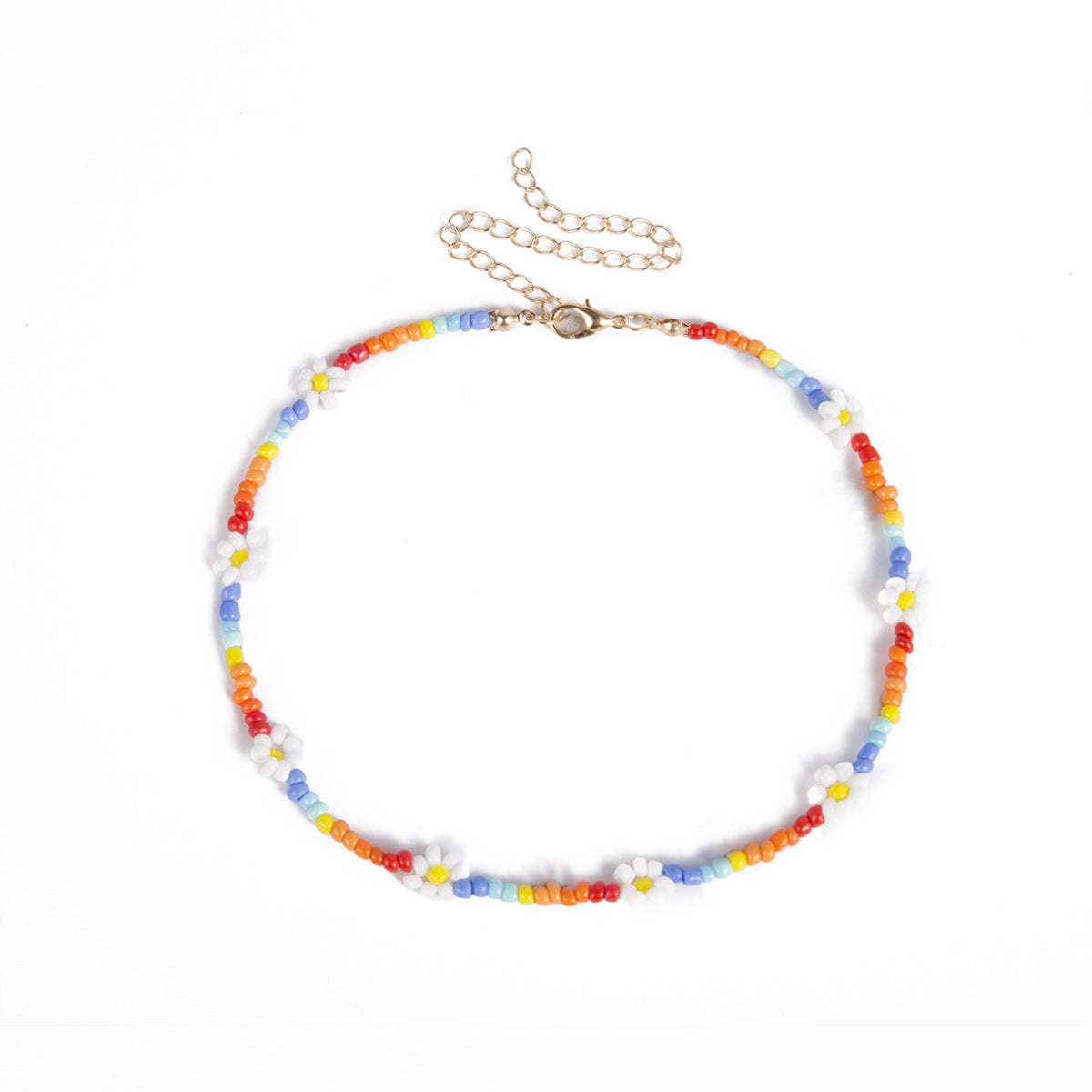 Handmade Colorful Beads String Daisy Design Necklaces for Women