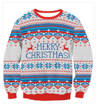 Merry Christmas 3D Print Pullover Hooides