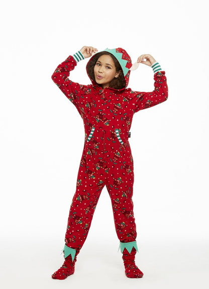 Christmas Parent-Child Hoodies Jumpsuits Pajamas