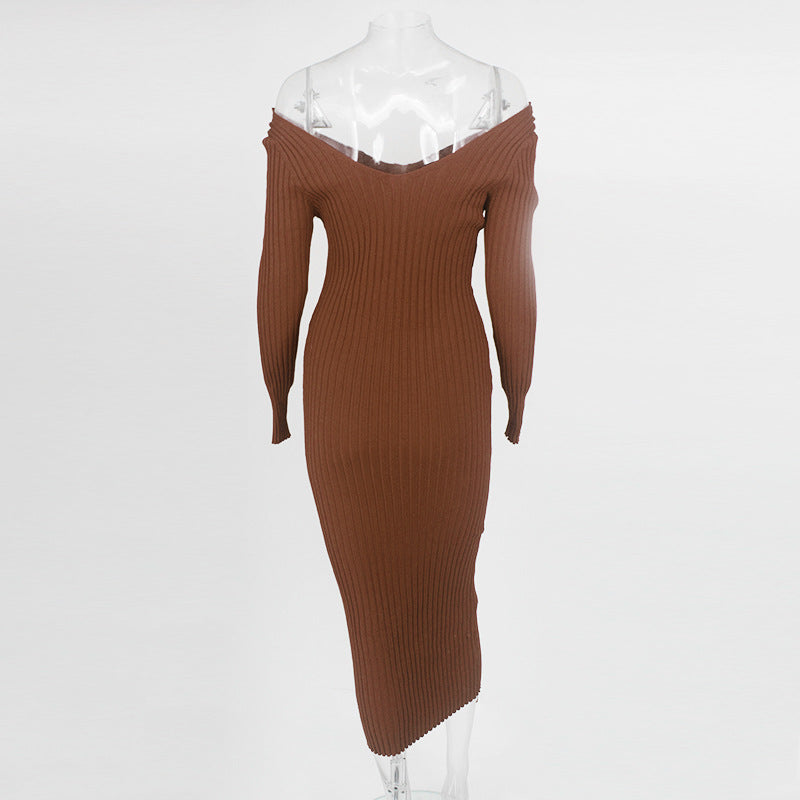 Sexy Off The Shoulder Knitting Dresses for Women