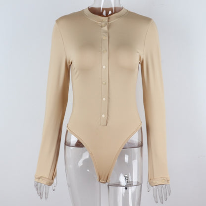 Sexy Long Sleeves Basic Women Romper Jumpsuits