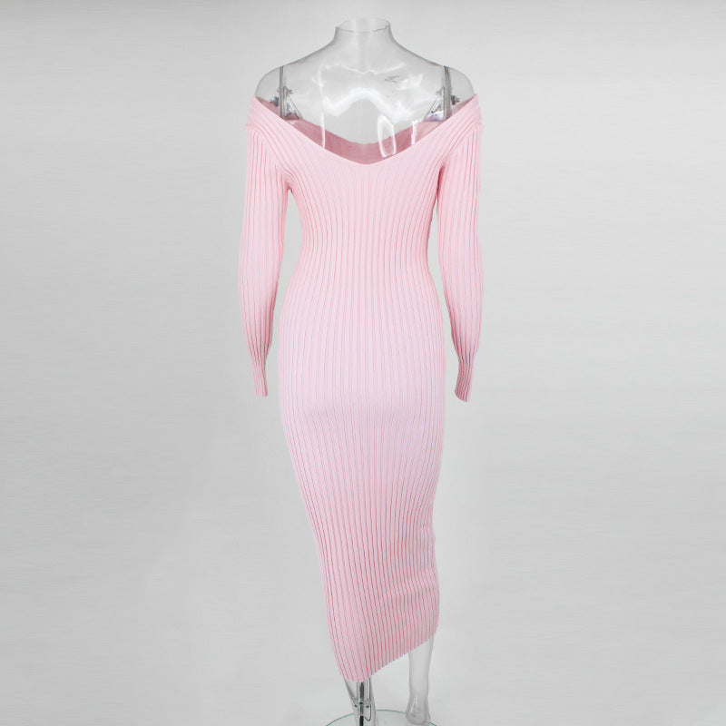 Sexy Off The Shoulder Knitting Dresses for Women