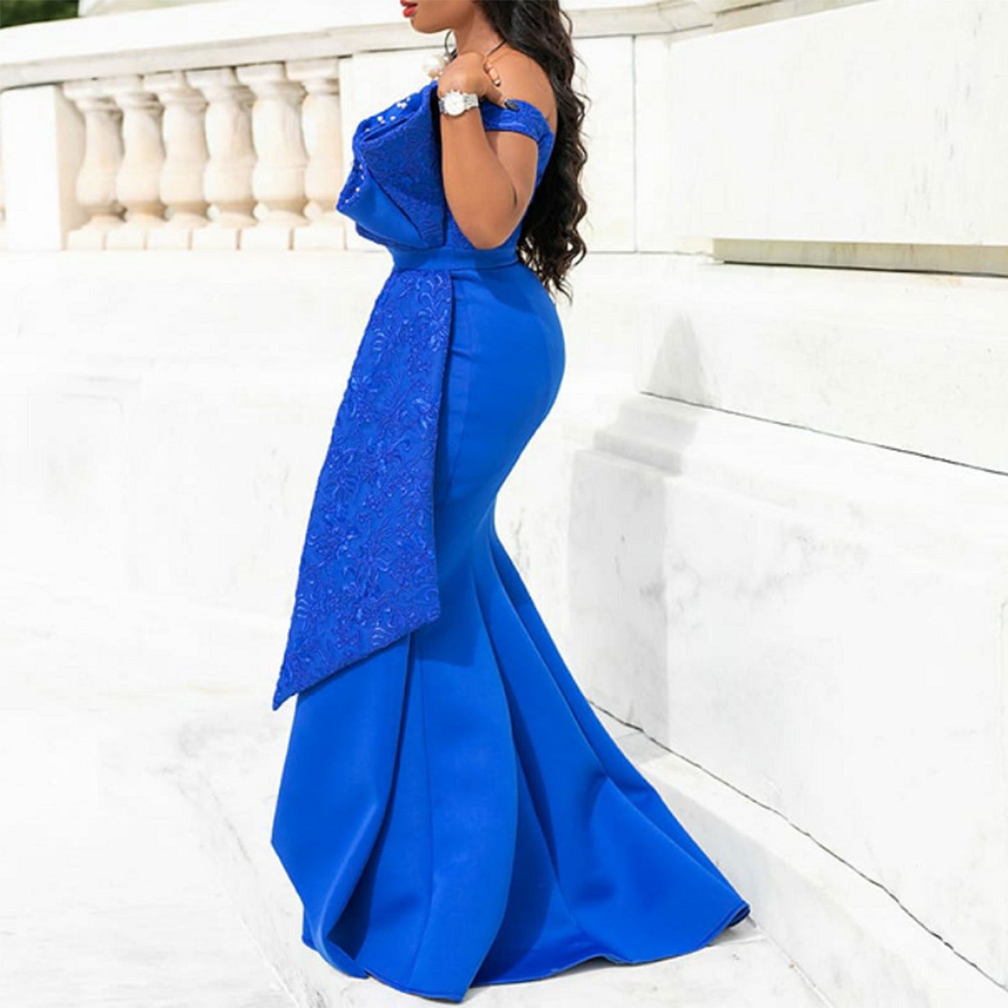 Sexy Off The Shoulder Lace Jewelry Bodycon Party Dresses-STYLEGOING
