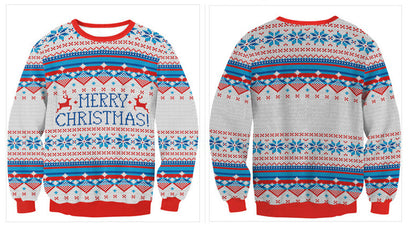 Merry Christmas 3D Print Pullover Hooides