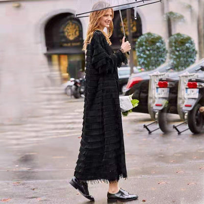 Gorgeous Tassels Plus Sizes Crdigan Overcoat Dresses