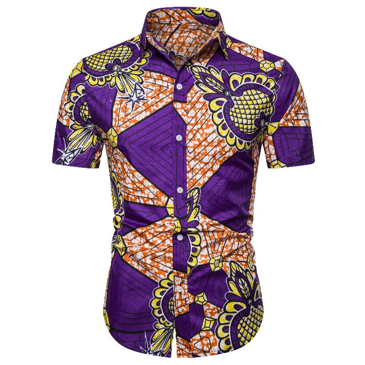Ethnic Style Men‘s Short Sleeves Shirts
