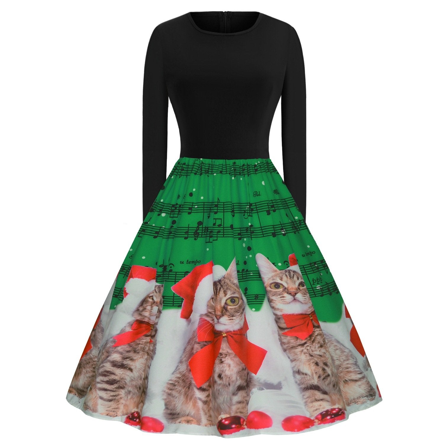 Women Long Sleeves Musical Not Christmas Witner Dresses-STYLEGOING