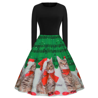 Women Long Sleeves Musical Not Christmas Witner Dresses-STYLEGOING