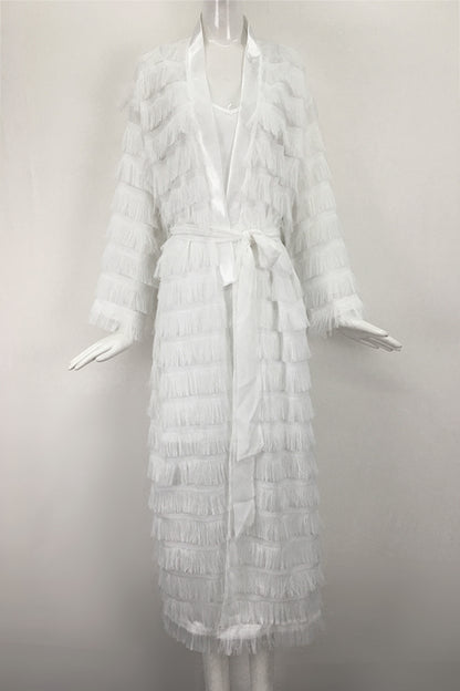 Gorgeous Tassels Plus Sizes Crdigan Overcoat Dresses