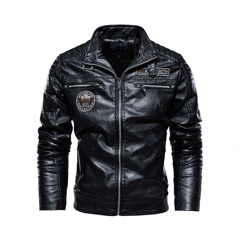 Motorcycle PU Winter Jacket Coat for Men