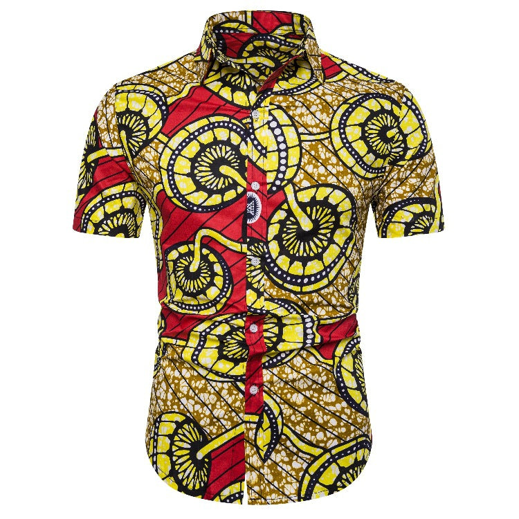 Ethnic Style Men‘s Short Sleeves Shirts