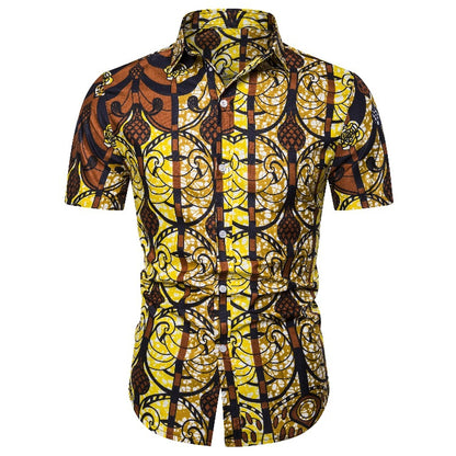Ethnic Style Men‘s Short Sleeves Shirts