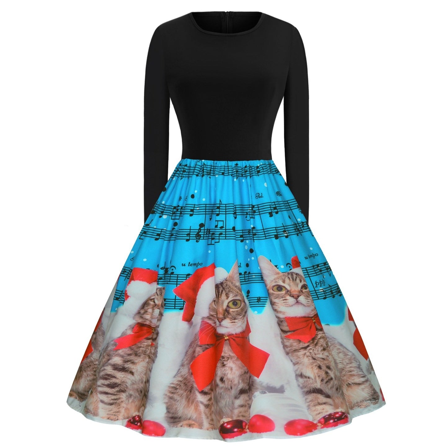 Women Long Sleeves Musical Not Christmas Witner Dresses-STYLEGOING